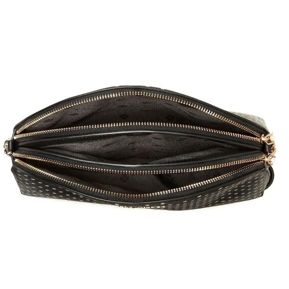 New Kate Spade Spencer Metallic Dot Double-Zip Dome Crossbody Black Multi - Picture 4 of 4